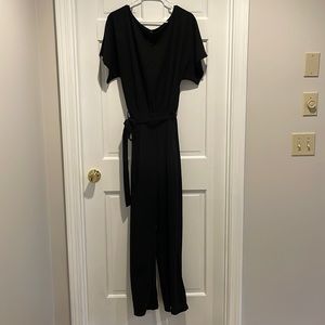 Short Sleeve Black Jumpsuit